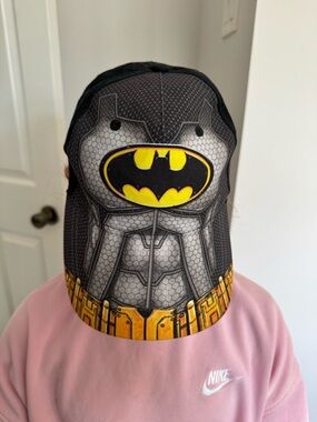 Batman Kids Black and Yellow Costume Cap